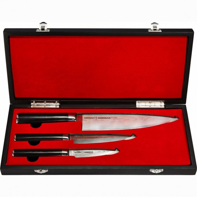 Набор из 3-х ножей в подарочной коробке SAMURA DAMASCUS SD-0220 SD-0220/K Набор из 3-х ножей в подарочной коробке SAMURA DAMASCUS SD-0220 SD-0220/K