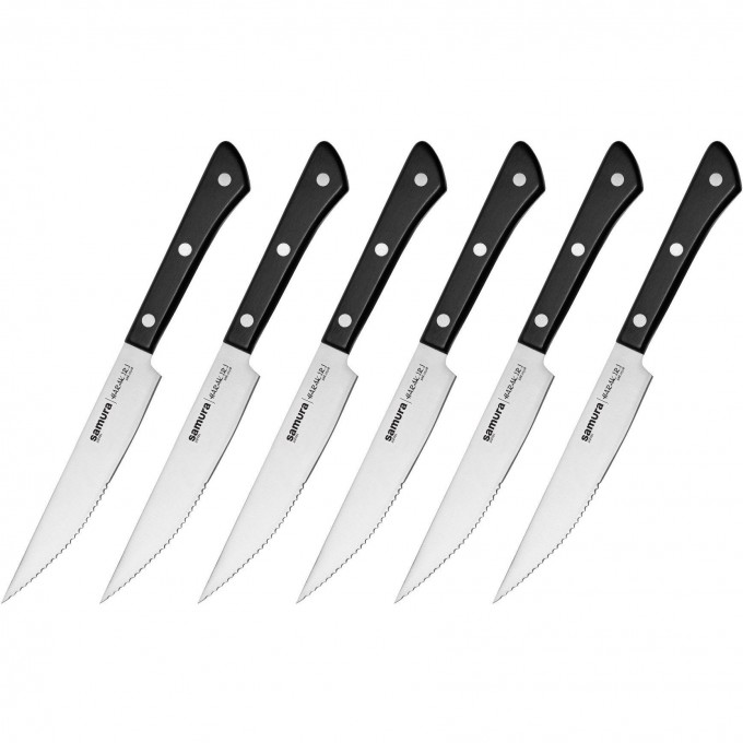 Набор стейковых ножей SAMURA HARAKIRI 31 (125мм) SHR-0260B/K Набор стейковых ножей SAMURA HARAKIRI 31 (125мм) SHR-0260B/K